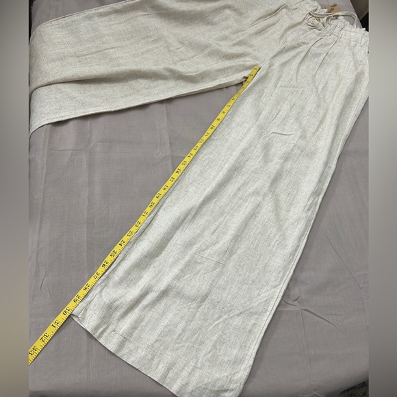 Thread + Supply Cream Paperbag Waist Wide Leg Pant XL - Picture 9 of 9